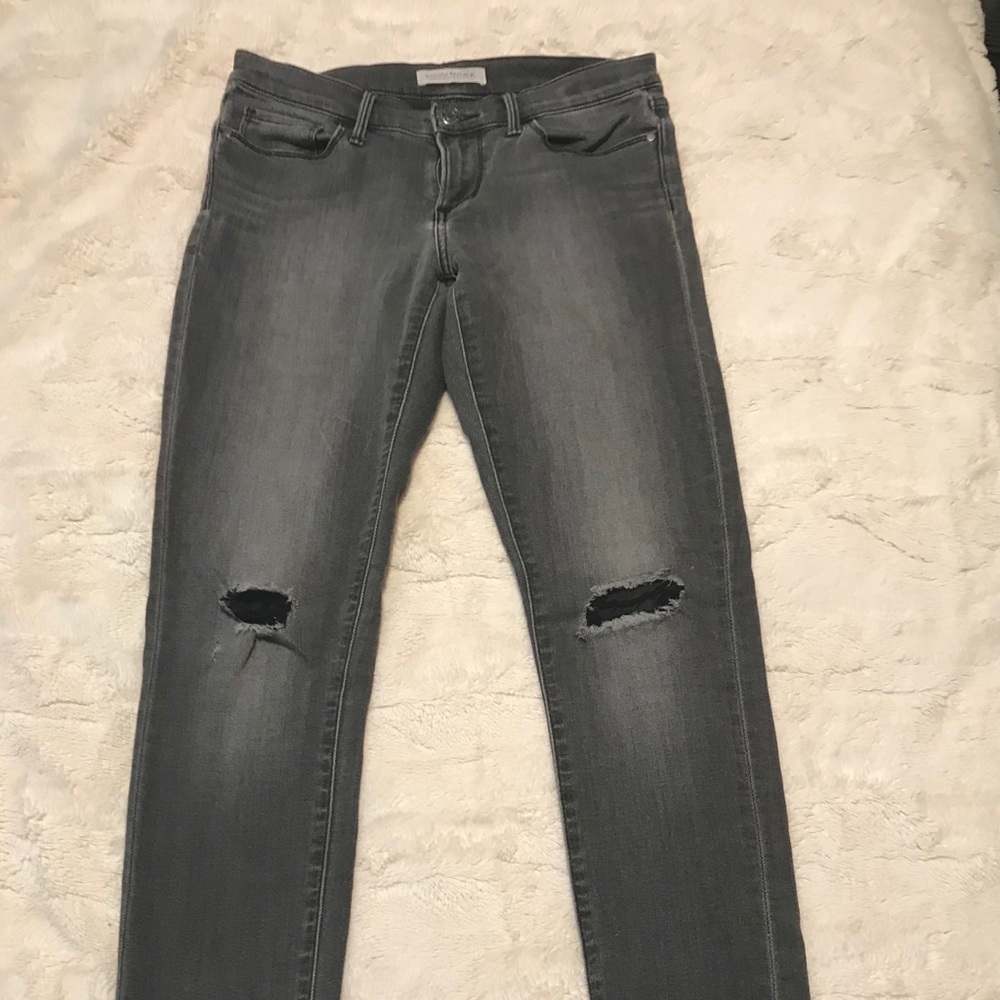 Banana Republic Distressed grey wash jeans